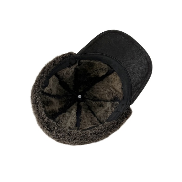 Shearling Sheepskin Leather Trapper Hat Aviator | Winter Hat | Ushanka - Picture 6 of 10